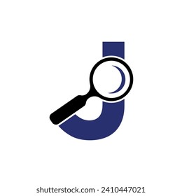 Anfängliche Vergrößerung des Logos kombiniert mit Buchstabenschriftvorlage J