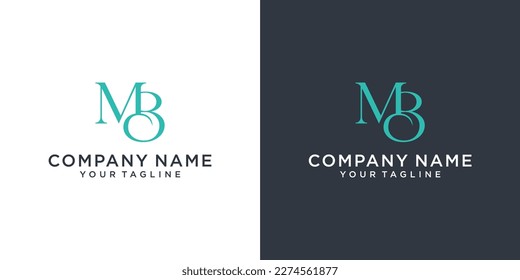 Initial MB or BM letter logo design vector template