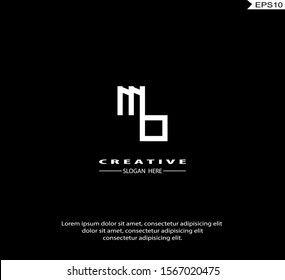 Initial MB, BM modern Logo icon design. Vector graphic design template element. Graphic Symbol for Corporate Business Identity.