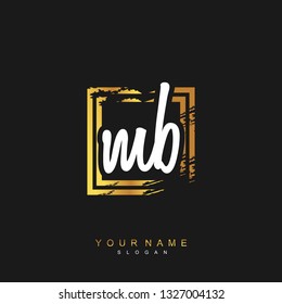 Initial MB handwriting logo vector