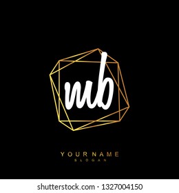 Initial MB handwriting logo vector