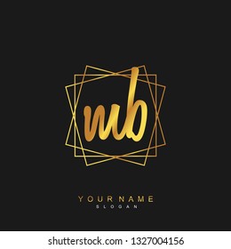 Initial MB handwriting logo vector