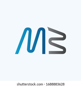 Initial MB letter Logo Design vector Template. Abstract Letter MB logo Design