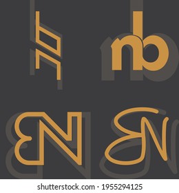 Plantilla del vector de diseño del logotipo de la carta MB inicial.