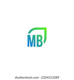 Initial MB logo grows vector, develops, natural, organic, simple, financial logo suitable for your company.