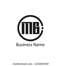 initial mb logo template