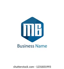 initial mb logo template