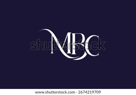 Initial MBC letter logo design. Elegant Monogram Logo Design with Decorative Elements and Typography
