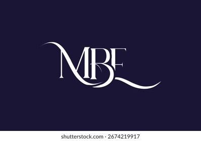 Initial MBE letter logo design. Elegant Monogram Logo Design with Decorative Elements and Typography