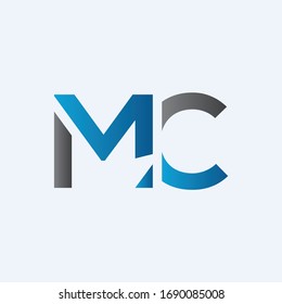 Initial MC letter Logo Design vector Template. Abstract Letter MC logo Design
