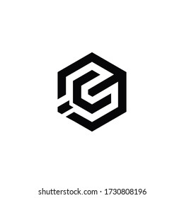 initial mC Letter Logo Design polygon Monogram Icon Vector Template