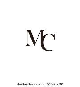 Initial Mc Letter Vector Logo. M C Vector Logo