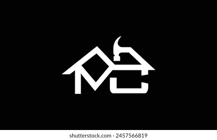 Initiales MC-Immobilienlogo-Vorlage-Symbol