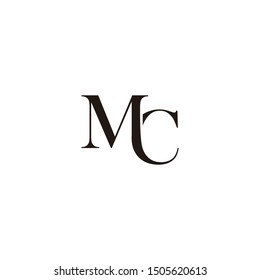 Initial mc vector logo. M c vector logo