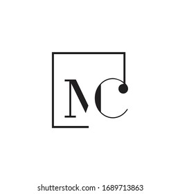 initial mc vector logo. m c letter vector logo