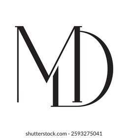 Initial MD or DM creative, modern, and elegant vector logo design templates for luxury business