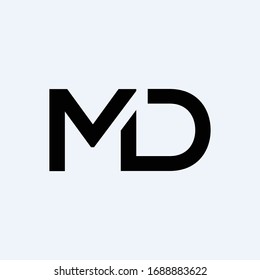 Initial MD letter Logo Design vector Template. Abstract Letter MD logo Design
