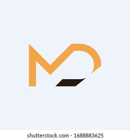 Initial MD letter Logo Design vector Template. Abstract Letter MD logo Design