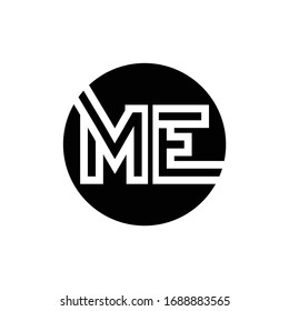 Initial ME letter Logo Design vector Template. Abstract Letter ME logo Design