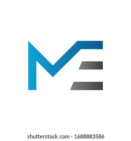 Initial ME letter Logo Design vector Template. Abstract Letter ME logo Design