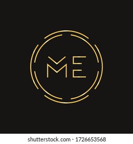 Initial ME letter Logo Design vector Template. Abstract Letter ME logo Design