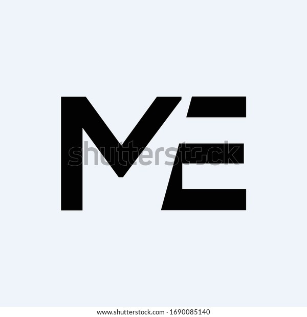 Initial Me Letter Logo Design Vector Stock Vector (Royalty Free) 1690085140
