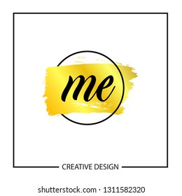 Initial ME Letter Logo Template Design