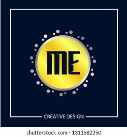 Initial ME Letter Logo Template Design