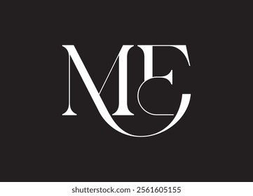 Initial ME Logo Design Vector
