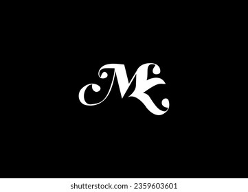 Initial  ME  minimalist modern logo design