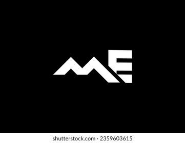 Initial  ME  minimalist modern logo design
