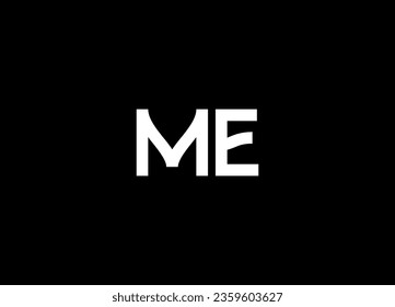Diseño de logotipo moderno minimalista ME inicial
