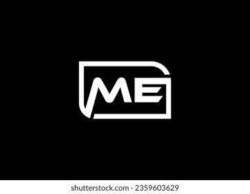 Initial  ME  minimalist modern logo design