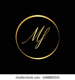 Initial MF letter Logo Design vector Template. Abstract Letter MF logo Design