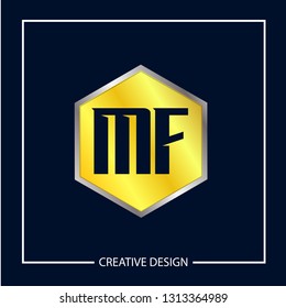 Initial MF Letter Logo Template Design