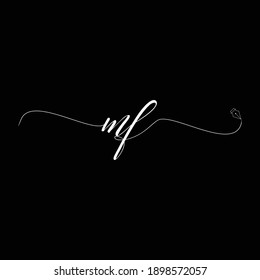 Initial MF logo handwriting business illustration fashion simple