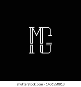 Initial MG letter logo design in black background