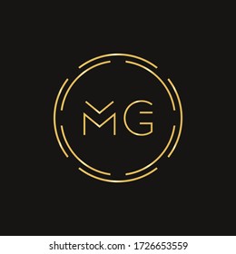 Initial MG Buchstaben Logo Design Vektor Vorlage. Design des abstrakten Letter-MG-Logos