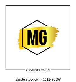 Initial MG Letter Logo Template Design