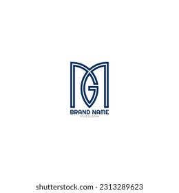 initial MG line logo design