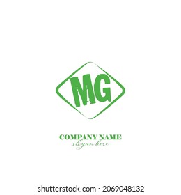 Initial MG logo brush template vector