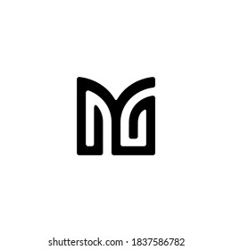 initial MG logo concept round letter 