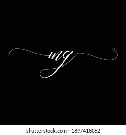 Initial MG logo handwriting business illustration fashion simple