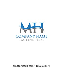 Initial MH letter Logo Design vector Template. Abstract Letter MH logo Design