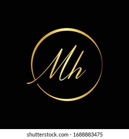 Initial MH letter Logo Design vector Template. Abstract Letter MH logo Design