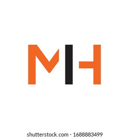 Initial MH letter Logo Design vector Template. Abstract Letter MH logo Design