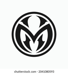Initial MH Logo Design with Cool Style, Logo Vector Template