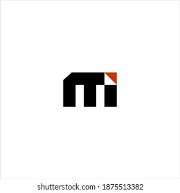 Initial MI IM Logo Design with Geometric and Modern Concept