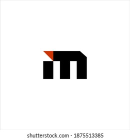 Initial MI IM Logo Design with Geometric and Modern Concept