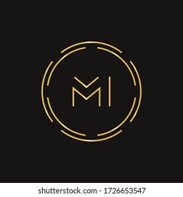 Initial MI letter Logo Design vector Template. Abstract Letter MI logo Design